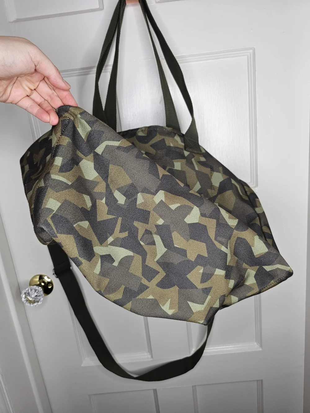 FIGS Camo FREEx Canvas Weekender Tote Bag - Martini Olive